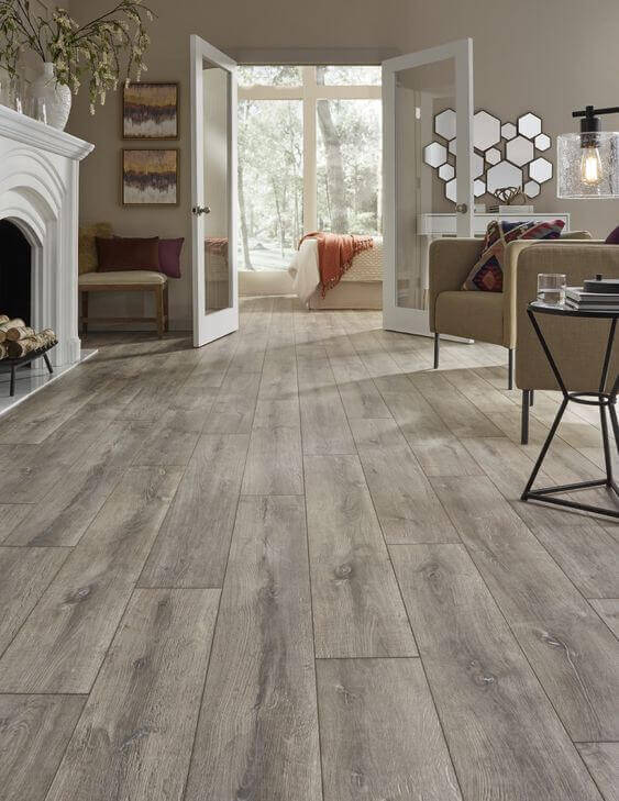 wide plank flooring feature